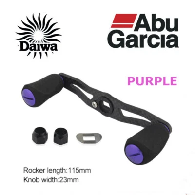 Daiwa Abu Garcia Lew's Okuma reel carbon fiber handle EVA knob 115mm PURPLE - Image 1 of 4