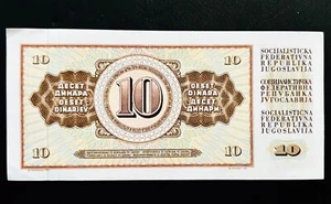 Banconota Jugoslavia 1968 10 Dinara carta moneta Europa contanti esteri banconota denaro - Foto 1 di 3