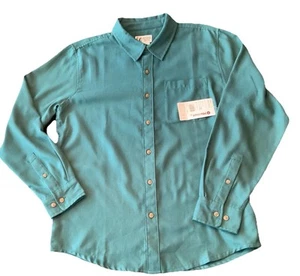 Marmot Mountain Works Lightweight Brushed Flannel Shirt XL Teal Green - Picture 1 of 8
