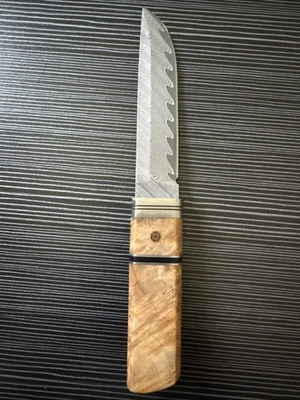 JAPANESE STYLE VG10 DAMASCUS KATANA KNIFE NINJA SAMURI HUNTING EDC - Image 1 of 4