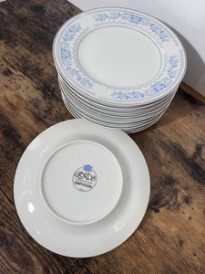 RJZS Fine China TEMPTATION BLUE 6.5" Bread Plate Set of 10 - Picture 1 of 6