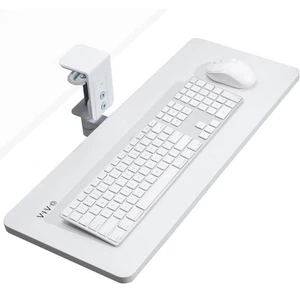 VIVO Mount-KB01CW White Single Clamp Rotating Keyboard Tray - Afbeelding 1 van 8