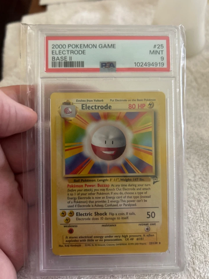 2000 Pokemon Base 2 # 25 Electrode PSA 9 Card MINT! Trusted Seller Free Shipping - Image 1 of 1