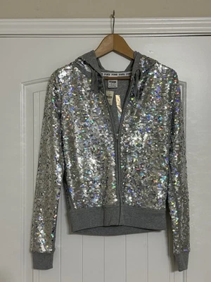 Chaqueta Victoria's Secret 2013 Fashion Show Lentejuelas Plateadas XS - NUEVA CON ETIQUETAS - Sin existencias Foto 1 de 3