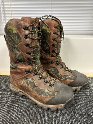 Rocky Camo Hunting Work Boots 11.5" Tall Size 12 Wide 1400 Grams Thinsulate - Image 1 of 4