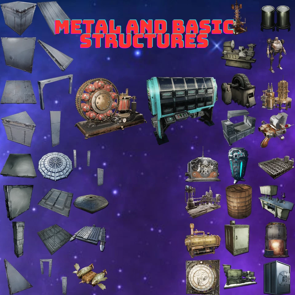 Ark Survival Ascended PVE Metal, Industrial and Bob Tales Structures - Image 1 of 1
