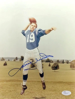 JOHNNY UNITAS SIGNED AUTOGRAPHED BALTIMORE COLTS 8X10 PHOTO JSA AUTHENTIC - Image 1 of 2