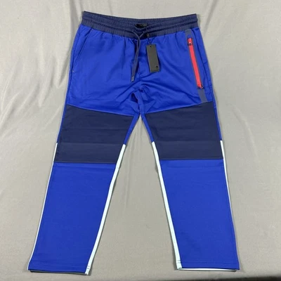 Pantalones de chándal Greyson Sequoia bloques de colores utilitarios XL azul nailon algodón precio de venta sugerido por el fabricante 198 USD Foto 1 de 4