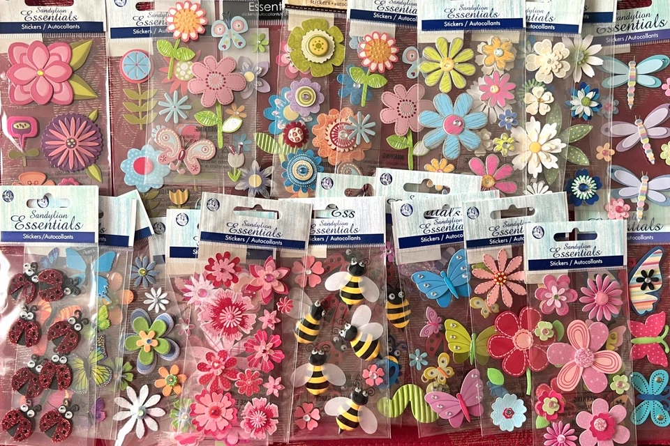 TÚ ELIGES - RARAS HERMOSAS PEGATINAS FLORALES RETIRADAS 3D - SANDYLION Foto 1 de 1