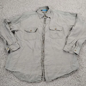 Camisa De Colección Coronel Tapioca Para Hombre Mediana Verde Botón Lino Playa Española Años 90 - Imagen 1 de 17