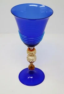 Vintage Muranoglas mundgeblasen 30er Jahre Glaskelch Glasbecher  - Bild 1 von 4