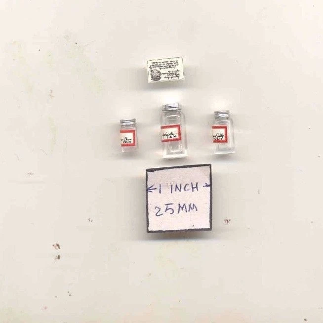 FARROW INDUSTRIES INC. Mason Jars: 3/Pk dollhouse miniature FA11167 plastic 1/12 scale