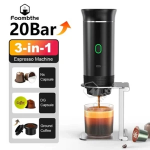 Wireless Electric Portable Espresso Coffee Machine for Car & Home Camping Coffee - Picture 1 of 6