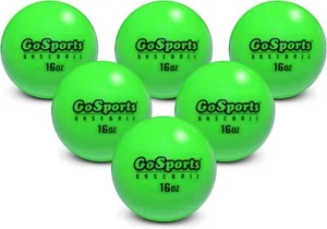 Weighted Training Ball Set Hitting/Pitching Baseball Heavy Duty 6 Pack Green New - Picture 1 of 6