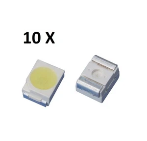 10 LED SMD 3528 LUCE BIANCO CALDO Alta luminosità 0,2W diodi bianchi PLCC - Imagen 1 de 1