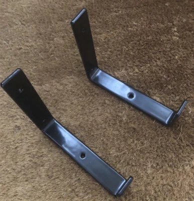 OWN DESIGN BRACKETS GARDEN WINDOW BOX 1 pair BLACK PLASTIC COATED id.155 mm 6/30