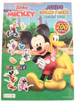 Disney Junior Jumbo Coloring and Sticker Activity Book Over 200 Stickers - Image 1 of 4