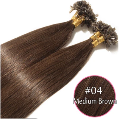 200 Strähnen Bonding Extensions Echthaar 1g DICK Keratin Haarverlängerung Glatt - Bild 1 von 4