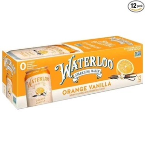 Waterloo Sparkling Water, Orange Vanilla Naturally Flavored, 12 Fl Oz Cans (Pack - Picture 1 of 5