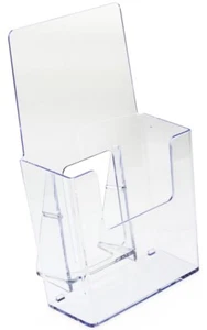 10-Pack Clear Acrylic Brochure Holder Tri Fold Literature Display for 4x9 Plexi - Picture 1 of 1