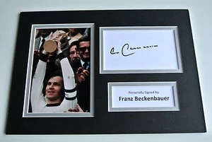 Franz Beckenbauer SIGNED autograph A4 Photo Mount Display Germany Football & COA - Picture 1 of 6