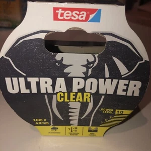 tesa Ultra Power Clear Super Duct Tape - Transparent Repair Tape for Invisible - Picture 1 of 3