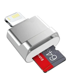 Mini Micro SD TF Card Reader Adapter for iPhone 14 13 12 11 Pro Max XS XR 8 7 6 - Picture 1 of 8