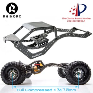 Chasis RhinoRC W1 317mm RC 1/10 Shafty Cralwer Rig Kit Completo con Ejes Caja de Engranajes - Imagen 1 de 28