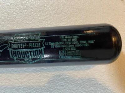 Griffey Jr Piazza 2016 Baseball HOF 41/500 Cooperstown Bat Mint W/ Tube - Image 1 of 4
