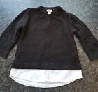River Island Baby Boys Black Jumper With Shirt Tails 0-3 Mths
