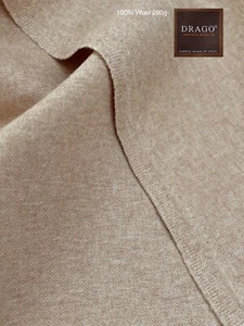 BEIGE Wool Flannel Suiting Fabric Super 120's Twill DRAGO Woven in ITALY 2.92 m. - Picture 1 of 12