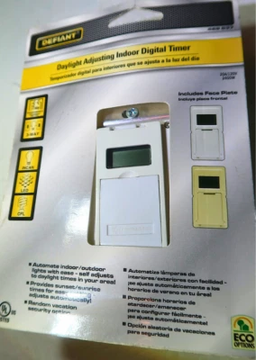 Unused Defiant EJ500 In-Wall Timer for Lights/Fans with Daylight Adjustment - Image 1 of 4