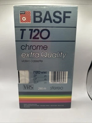 BASF T 120 Chrome Extra Quality Video Cassette New In Package - Image 1 of 2