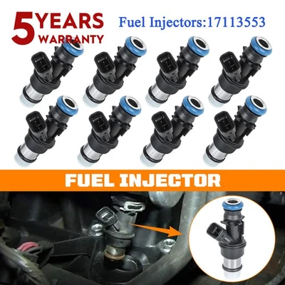 Inyector de combustible 8 piezas para Chevrolet Silverado 2500 HD/3500 / Suburban 2500 2001-2006 Foto 1 de 4