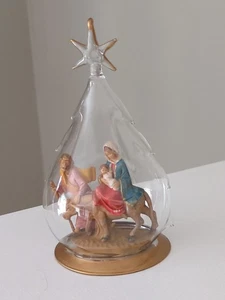 Vintage Fontanini Nativity Flight Into Egypt Blown Glass Christmas Ornament 6.5" - Picture 1 of 16