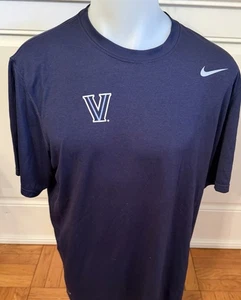 Nike Dri Fit Villanova T-Shirt Men’s 2XL Navy Short Sleeves Crew Neck Stretch - Picture 1 of 3