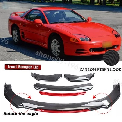 For Mitsubishi GTO 3000GT Carbon Style Red Front Bumper Lip Splitter Spoiler Foto 1 de 4
