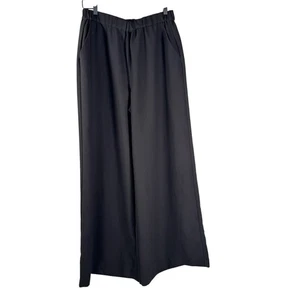 Pantalón para mujer Elizabeth And James negro de poliéster tiro alto pierna ancha talla M - Imagen 1 de 10