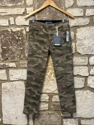 Calça Democracy Petite tamanho 2P Ab Solution camuflagem elástica tornozelo skimmer nova com etiquetas - Imagem 1 de 4