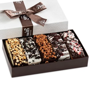 Barnetts Christmas Holiday Thanksgiving 5 Chocolate Biscotti Gift Box - Picture 1 of 7