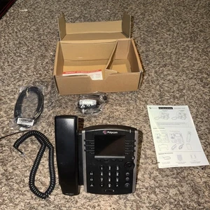 Polycom VVX400 IP Phone w Power Supply and Cables IN Box - Picture 1 of 7