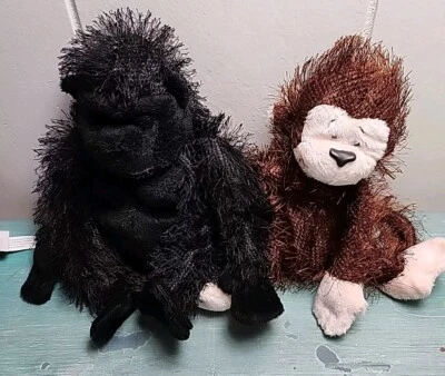 GANZ Webkinz HM040 Black Gorilla Ape & Monkey Stuffed Animal Toy Retired No Code - Image 1 of 3
