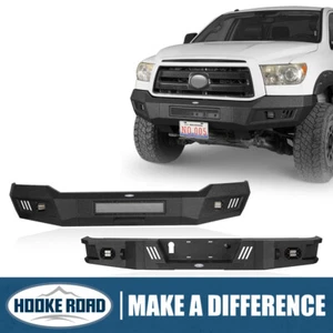 Hooke Road Steel Front +Rear Bumper License Plate Mount For Toyota Tundra 07-13 - Picture 1 of 21