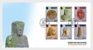 guernsey 2025 Europa Archaeological Discoveries sark coin intaglio jug 6v FDC PJ - Picture 1 of 1