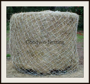 Horse Hay Round Bale Net Feeder 4" Save $$ Eliminates Waste 4' x 5' Bales #48 - Picture 1 of 7