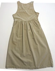 Vestido Jersey LL BEAN Años 80 De Colección Talla 12 Caqui Beige Largo Modesto Pradera Casa de Campo EE. UU. - Imagen 1 de 14