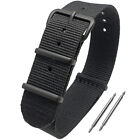 NATO G10 Army Military Nylon Watch Strap Band Black 16mm 18mm 20mm 22mm 24mm
