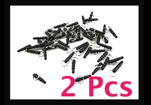 2 x PCS DIY Smartphone Cell Phone Charm Universal 3.5mm Anti Dust Plug Earphone - Picture 1 of 4