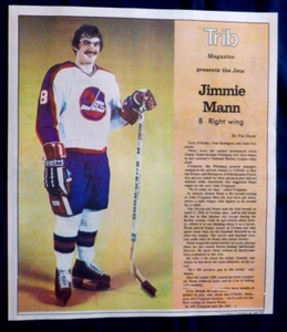 Winnipeg Tribune / Jets poster / pinup Jimmie Mann, Dec. 29, 1979 - Picture 1 of 3