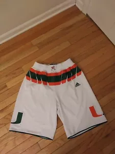 Miami Hurricanes NCAA Adidas 2017-18 Men's Basketball Game Shorts Size M - Picture 1 of 11